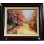 After Thomas Kinkade (American 1958-2012), limited edition canvas prints with hand embellished