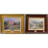 After Thomas Kinkade (American 1958-2012), limited edition canvas prints with hand embellished