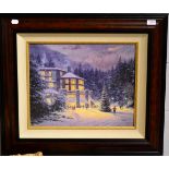 After Thomas Kinkade (American 1958-2012), limited edition canvas prints with hand embellished