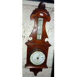 Small oak-cased barometer
