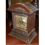 Victorian oak-cased mantle clock