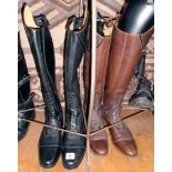 Vintage clothing:- two pairs of men's leather riding boots from the Harmony Collection by Mountain