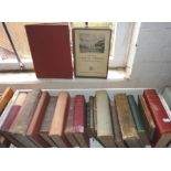 Two shelves of assorted books - topographical & travel