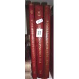 Three leatherbound limited edition books on the Coronation services of Edward VII (No 47 of 500),