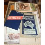 Collection of assorted old travel booklets & books, including booklets encouraging the settlement of