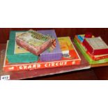 Assorted old board games including "Airport Flying Game" & "Grand Circus" etc