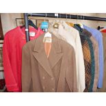 Vintage clothing:- eight ladies vintage coats - makers include Jaeger, Aquascutum and Burberry, plus