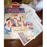 Collection of old magazines including "Ideal Home, "Homes & Gardens", "London Opinion" and "The