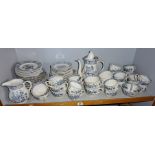 Large quantity of Mason's Stratford pattern dinner & teaware (one shelf)