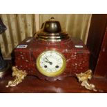 19th c. mantle clock in marble case having French movement