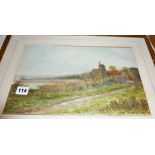 D. SHERRIN (1868-1940) a watercolour of a rural scene