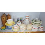 Grindley "Green-Gables" pattern tureens, and early Habitat dinner/teaset with orange stripe