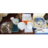 Boxed Royal Doulton and Royal Worcester items, some Kaiser vases, Beswick Collector's plate etc