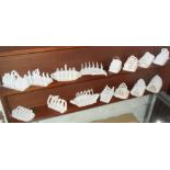 Collection of fifteen various china toast racks