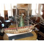 Wooden model of the brig HMS Mars