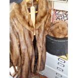 Vintage clothing:- 3/4 length Mink coat & matching hat