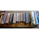 Two shelves of books, some antiquarian & leatherbound, mainly historical subjects including