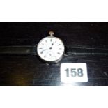 Silver WW1 sidewinder Trench watch with seconds dial (working)