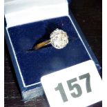 18ct gold & platinum o.75 carat ring set with diamonds