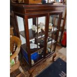 Glazed mahogany display cabinet