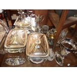 Large quantity of modern silver plate ware