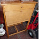 Light oak desk cupboard with drawer