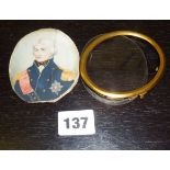 Miniature portrait of Lord Nelson