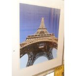 Ben JOHNSON (1946) large colour silkscreen of the Eiffel Tower, No 74/200, signed in pencil lower