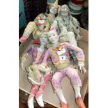 Contemporary porcelain-headed character dolls in troubadour costumes (4)