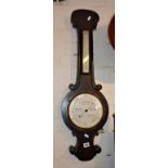 Oak banjo barometer