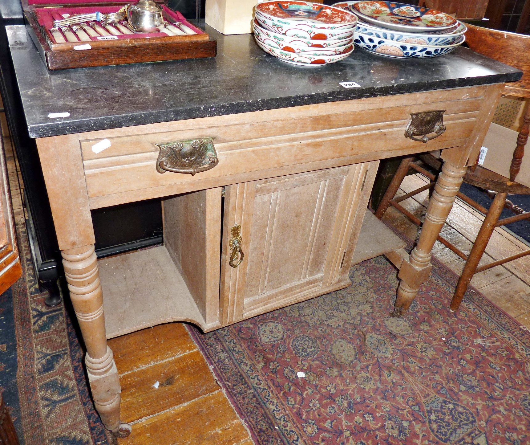 Marble-topped washstand