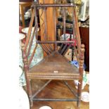 19th c. oak 'woodturners' corner chair