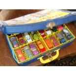 Matchbox Carrycase with assorted Matchbox cars