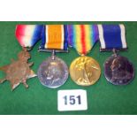 WW1 medals group - 1914-1915 Star, 1914-1918 medal, 1914-1919 Great War, and a Long Service Good
