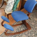 A vintage ergonomic kneeling & rocking chair, by Peter Opsvik for Stokke of Norway