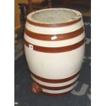 Victorian salt-glazed stoneware barrel