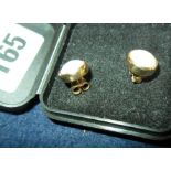 Pair of 9ct gold-mounted pearl earrings