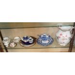 Assorted china including floral jug (some Oriental)