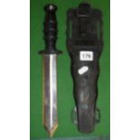 A PIC rubber-handled diver's knife & sheath