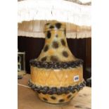 Retro large ceramic lamp base with shade