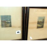 Claude Hamilton ROWBOTHAM (1864-1949) pair of small etchings titled "Lewes Castle" and "at the