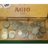 Collection of pre-war silver English coins including Victorian & Edwardian Halfcrowns, Florins,