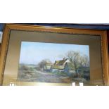 Pair of large Victorian gilt-framed colour prints of rural scenes after Sylvester STANNARD (1898-