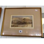 Colour etching titled "Thames at Brentford, by Patricia a. REGNART