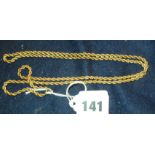 18ct gold 'rope-twist' necklace (tested)