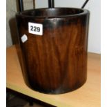 Chinese hardwood Bitong brushpot