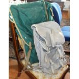 Old hiker's canvas rucksack on wire frame, and two vintage 'Karrimor' rucksacks