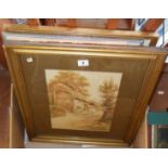 Five various framed watercolours, including Renford