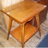 Arts & Crafts-style two-tier occasional table