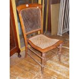 Victorian cane-seated Nursing chair